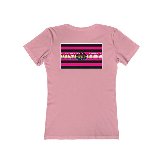 Femme-Visibility Kiss, Double Side Print T-shirt - up to 2x