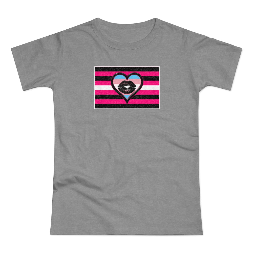 TransRomantic Queer Femme Pride Fitted Jersey T-shirt XS-3xl Plus