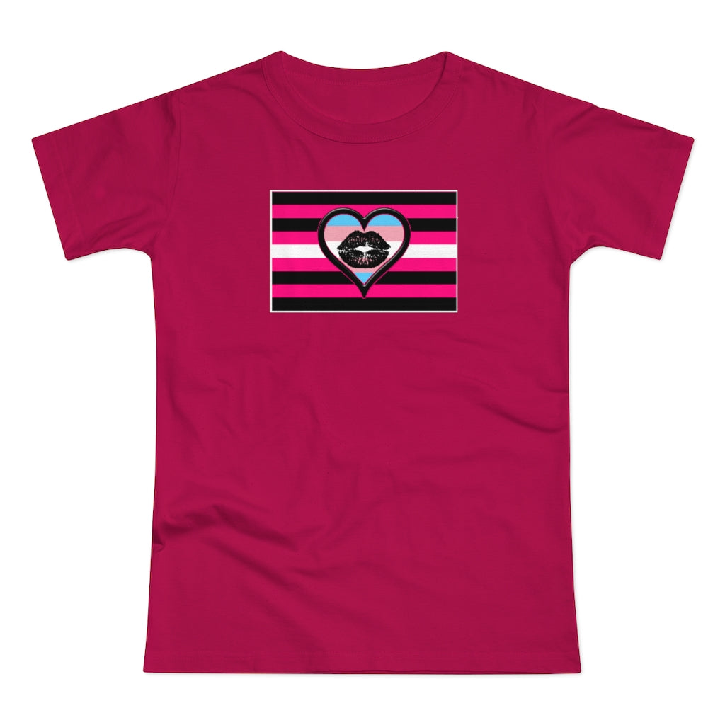 TransRomantic Queer Femme Pride Fitted Jersey T-shirt XS-3xl Plus