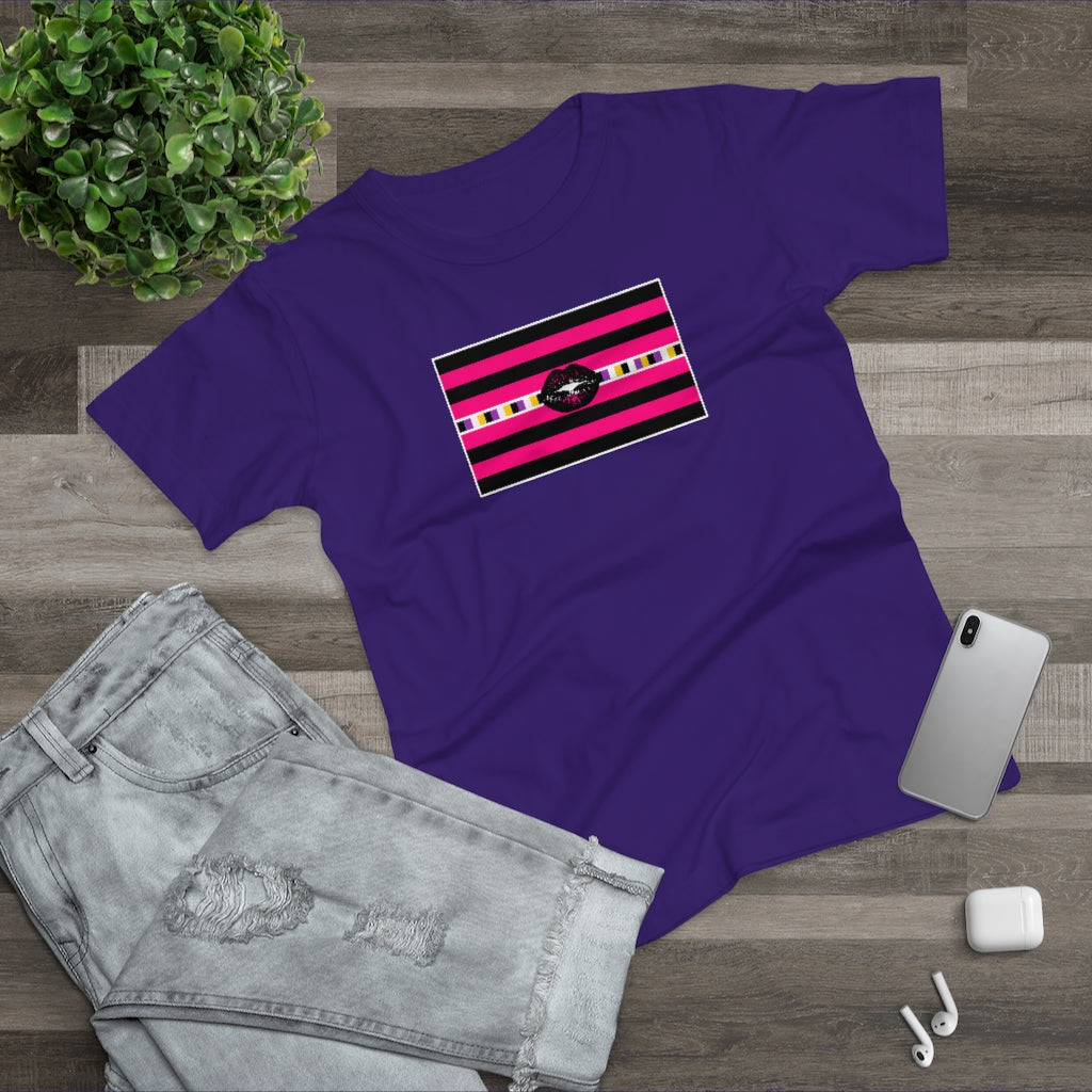 Non-Binary Queer Femme Pride Strip - Fitted Jersey T-shirt XS-2xl