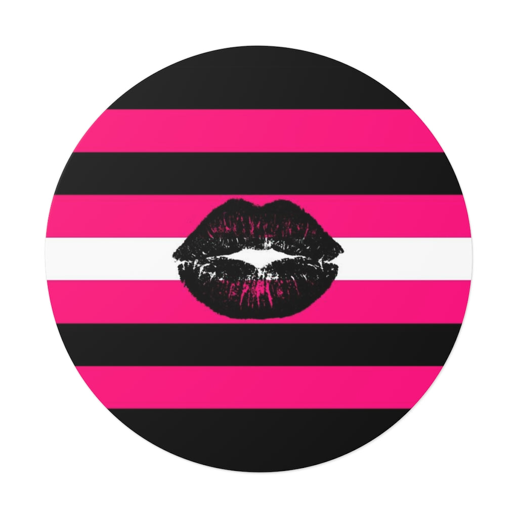 Round Vinyl Queer Femme Pride stickers - waterproof, 4 sizes