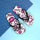 Queer Femme Pride 'Femme Toss' print Flip Flops, Sandals