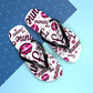 Queer Femme Pride 'Femme Toss' print Flip Flops, Sandals