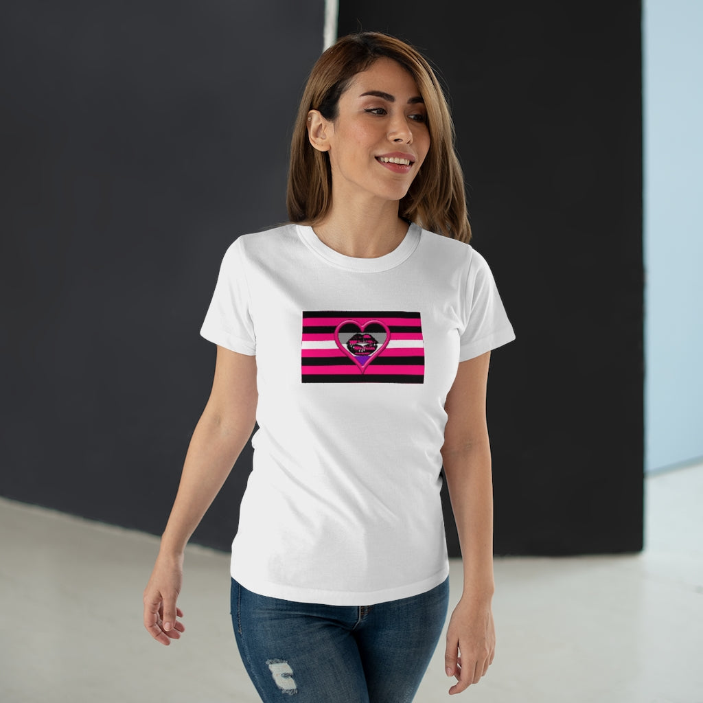 Asexual Queer Femme Pride Fitted Jersey T-shirt XXS-2xl Plus