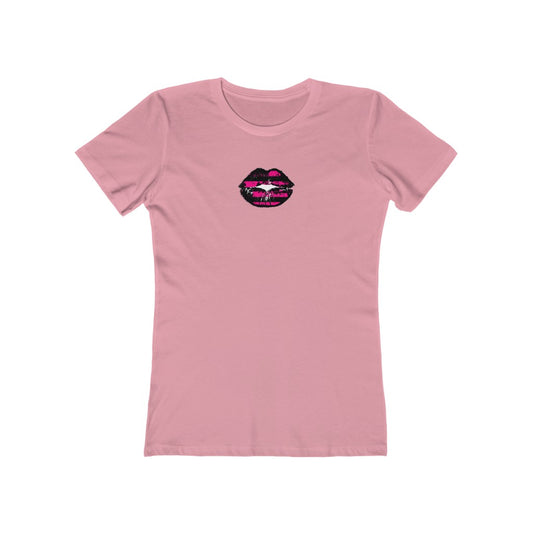 Femme-Visibility Kiss, Double Side Print T-shirt - up to 2x