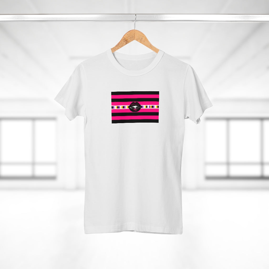 Non-Binary Queer Femme Pride Strip - Fitted Jersey T-shirt XS-2xl