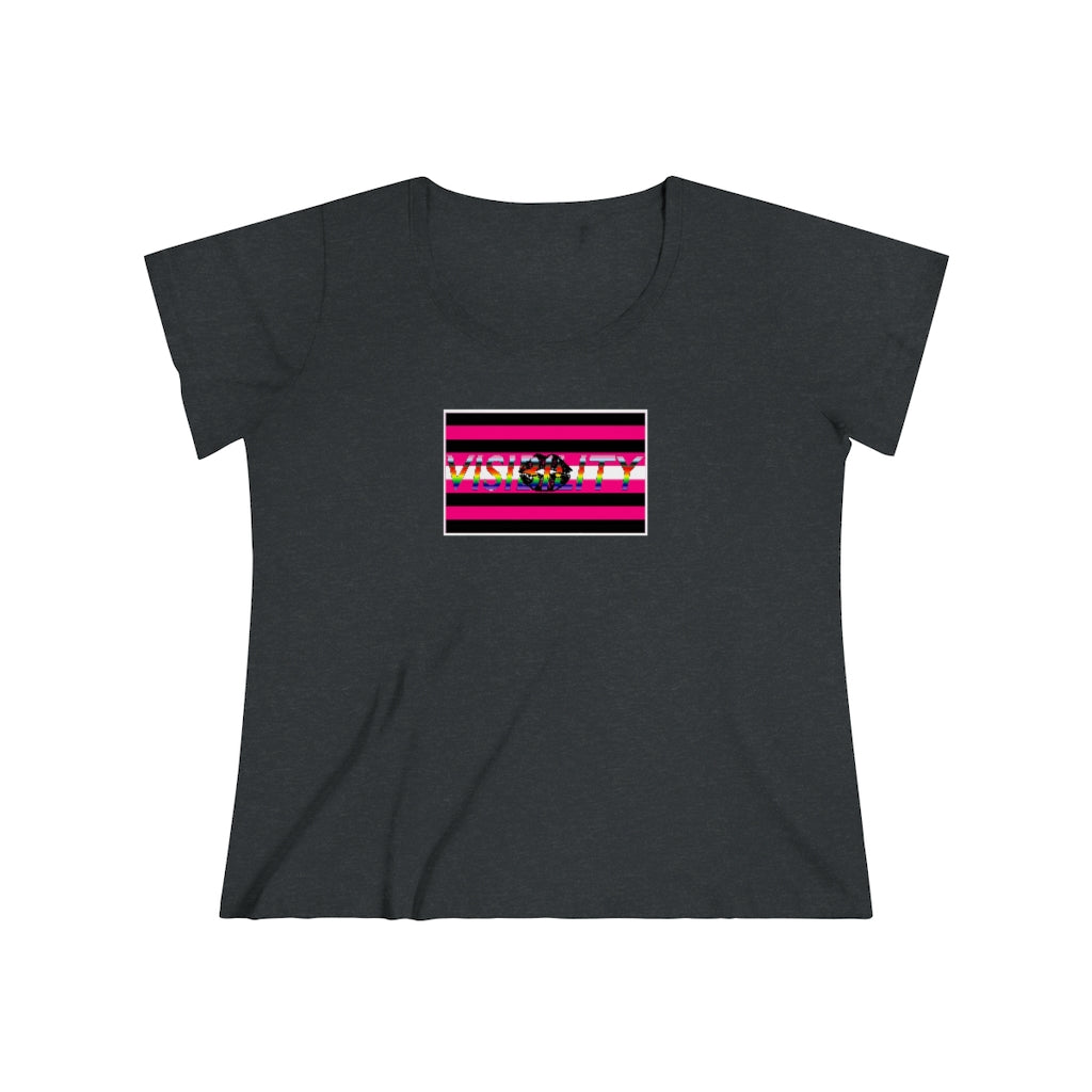 Queer Femme VISIBILITY Rainbow T-shirt - Plus size Tee, sizes 14-28w 2xl-5xl