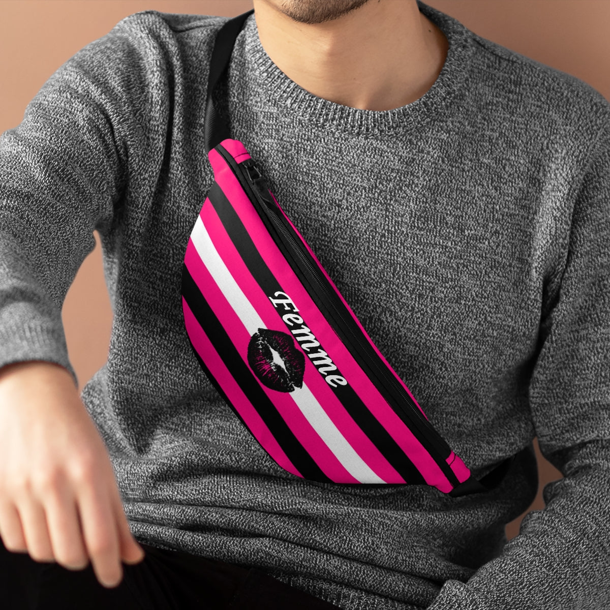 Queer Femme Pride Flag Fanny Pack fits up to 4x / 24w