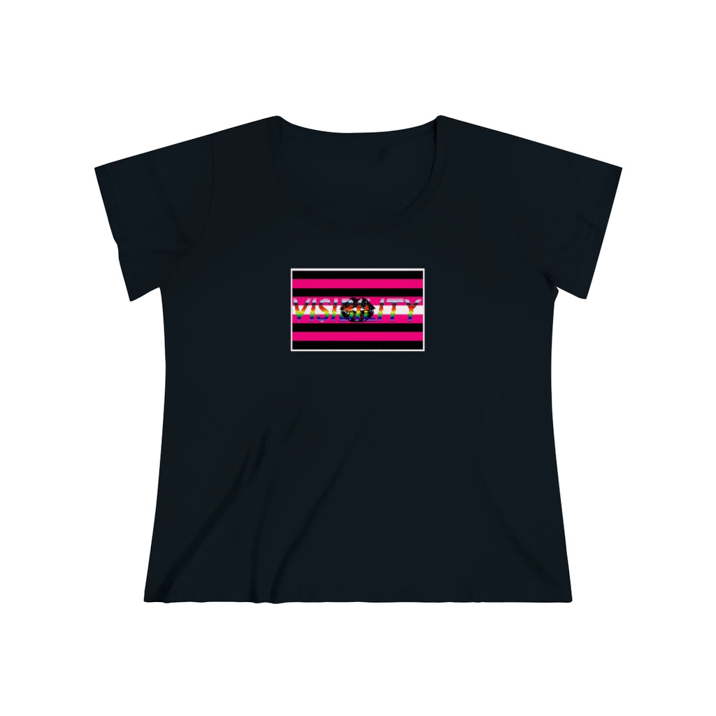 Queer Femme VISIBILITY Rainbow T-shirt - Plus size Tee, sizes 14-28w 2xl-5xl