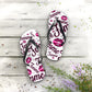 Queer Femme Pride 'Femme Toss' print Flip Flops, Sandals