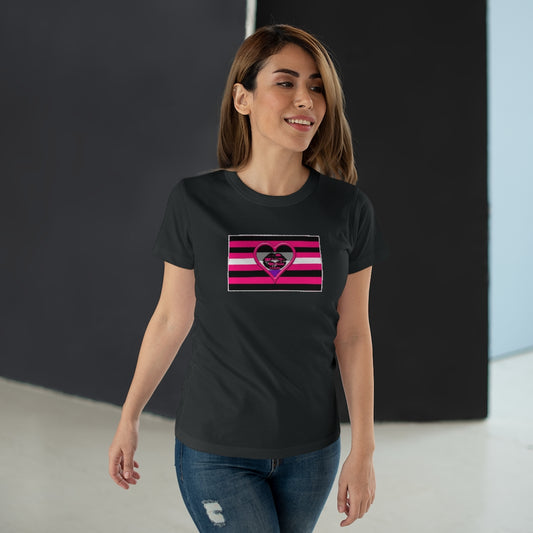 Asexual Queer Femme Pride Fitted Jersey T-shirt XXS-2xl Plus