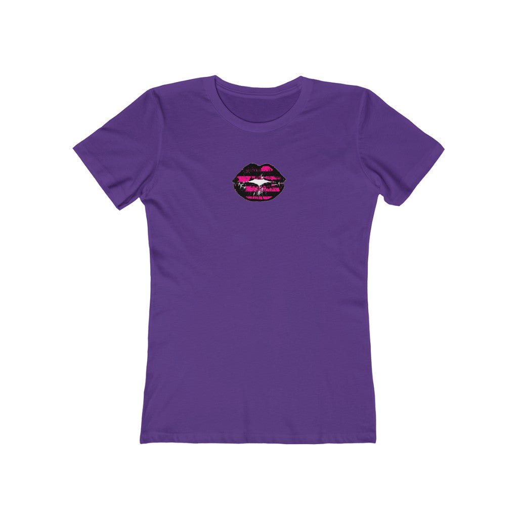 Femme-Visibility Kiss, Double Side Print T-shirt - up to 2x