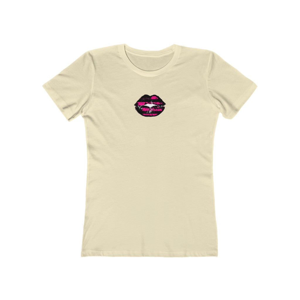 Femme-Visibility Kiss, Double Side Print T-shirt - up to 2x