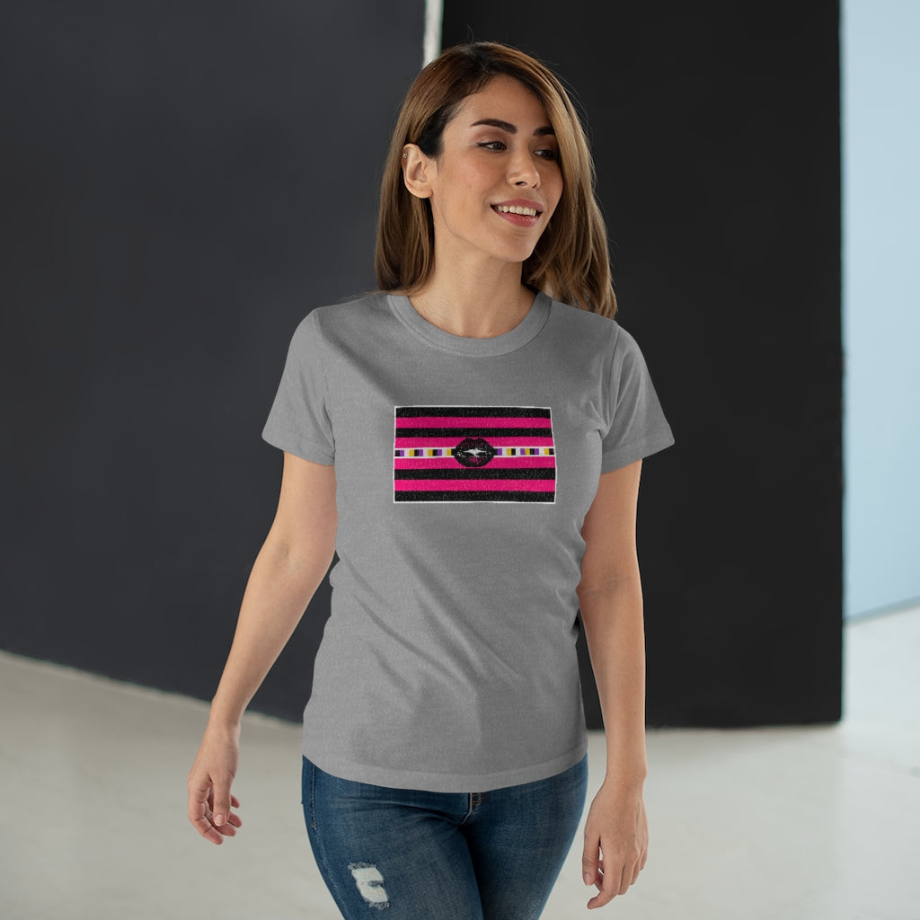 Non-Binary Queer Femme Pride Strip - Fitted Jersey T-shirt XS-2xl