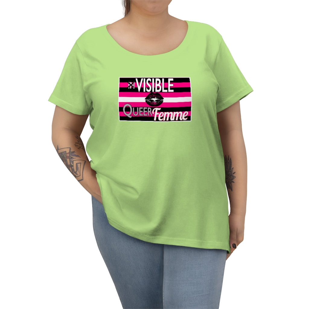 inVISIBLE Queer Femme pride t-shirt - Plus Tee, sizes 14-28