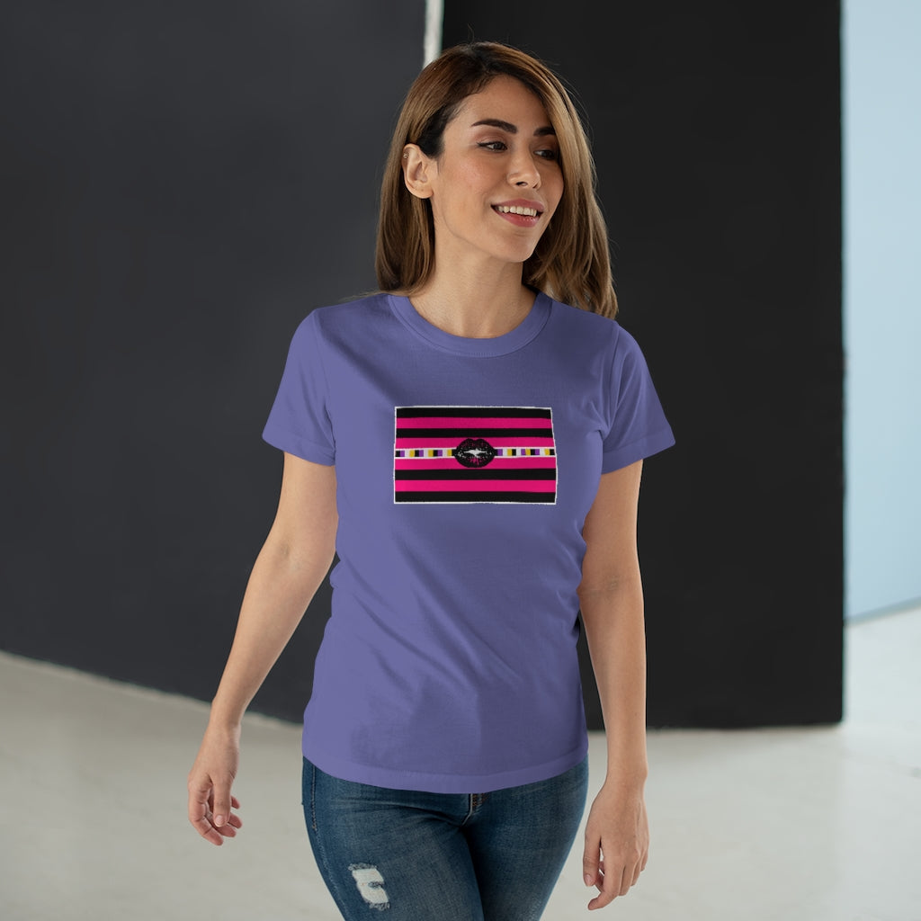 Non-Binary Queer Femme Pride Strip - Fitted Jersey T-shirt XS-2xl