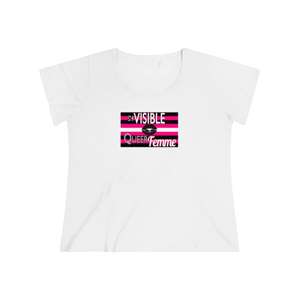 inVISIBLE Queer Femme pride t-shirt - Plus Tee, sizes 14-28