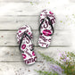 Queer Femme Pride 'Femme Toss' print Flip Flops, Sandals