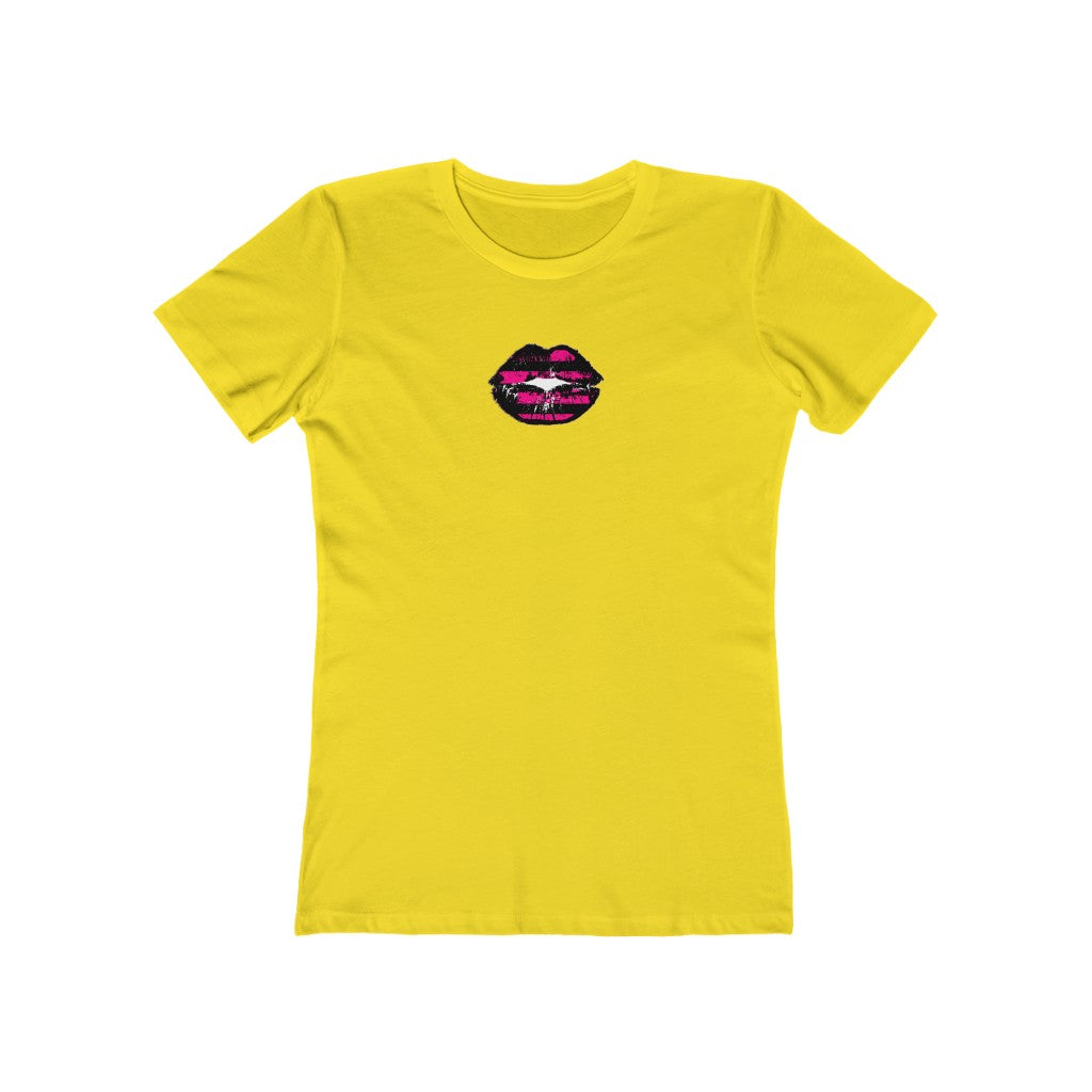 Femme-Visibility Kiss, Double Side Print T-shirt - up to 2x