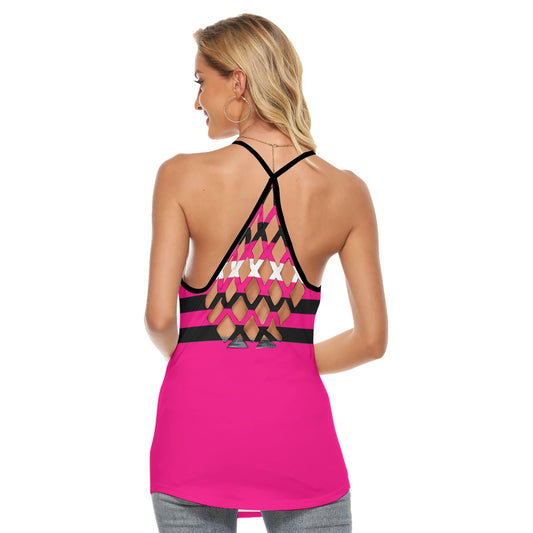 Queer Femme Pride Tank Top with Cut-out Back, XS - 5XL Plus