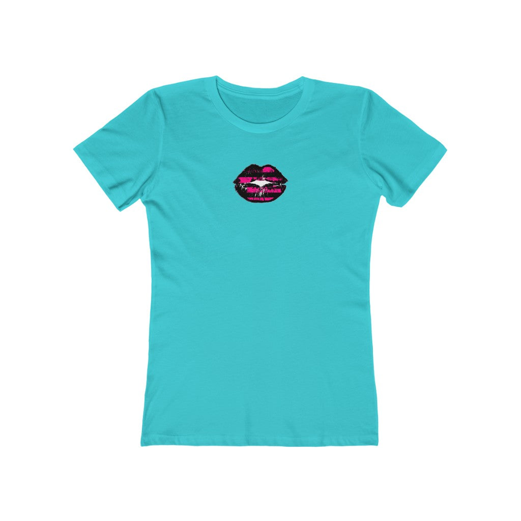 Femme-Visibility Kiss, Double Side Print T-shirt - up to 2x