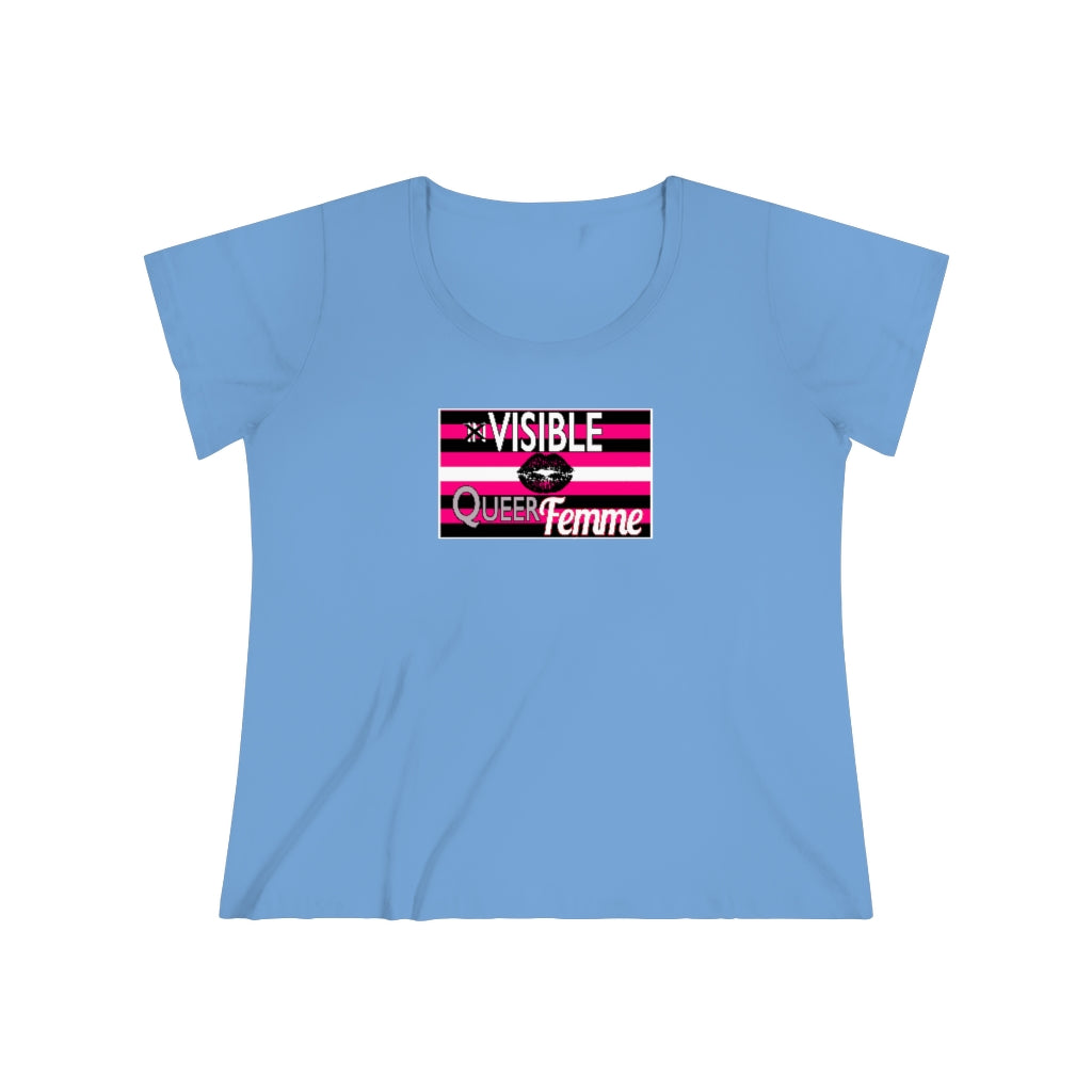 inVISIBLE Queer Femme pride t-shirt - Plus Tee, sizes 14-28