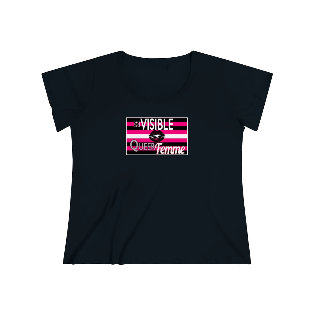 inVISIBLE Queer Femme pride t-shirt - Plus Tee, sizes 14-28