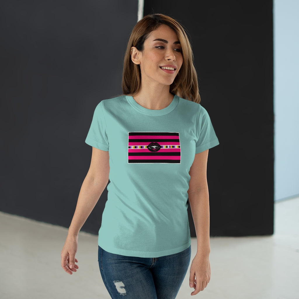 Non-Binary Queer Femme Pride Strip - Fitted Jersey T-shirt XS-2xl