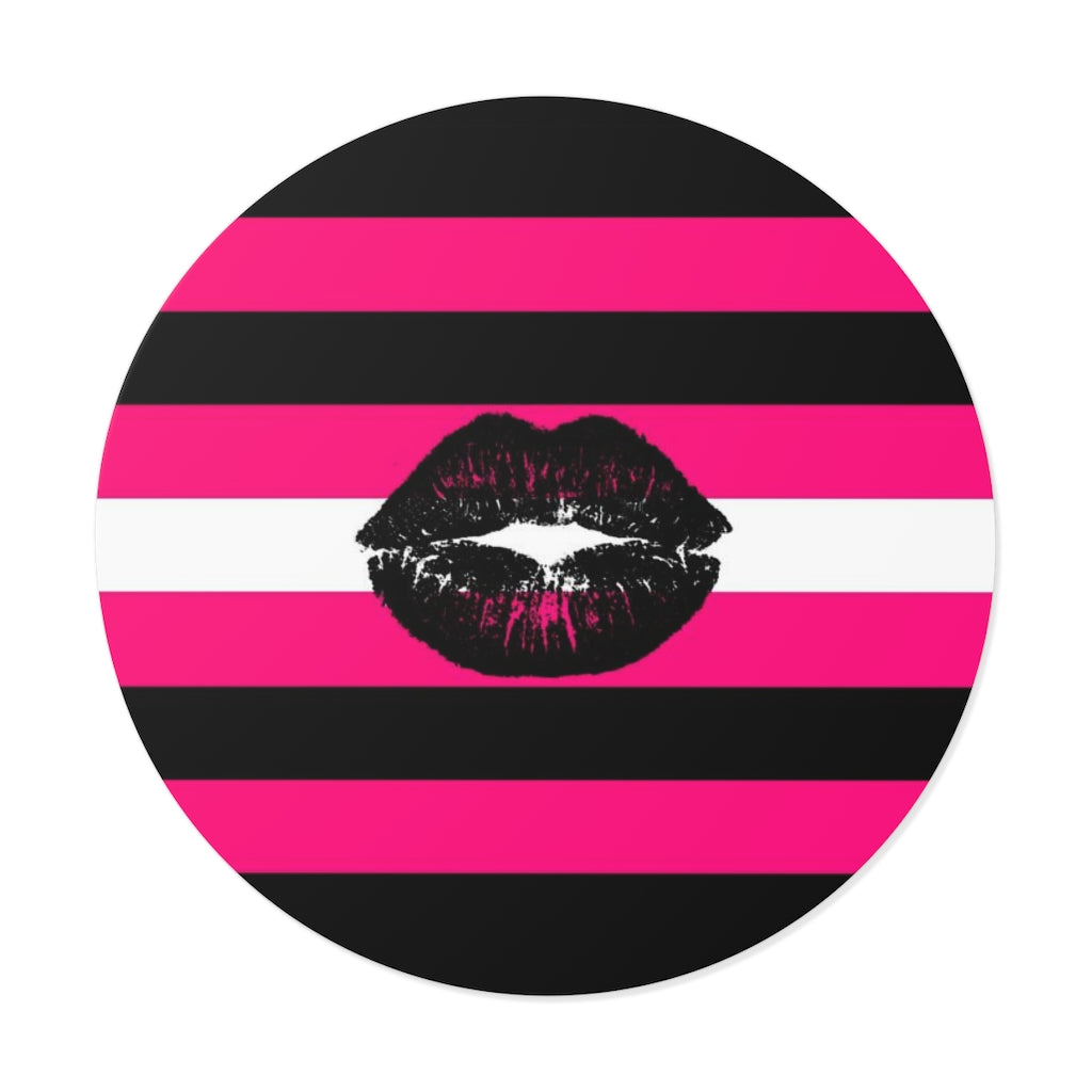 Round Vinyl Queer Femme Pride stickers - waterproof, 4 sizes