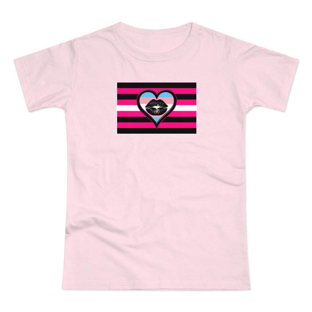 TransRomantic Queer Femme Pride Fitted Jersey T-shirt XS-3xl Plus