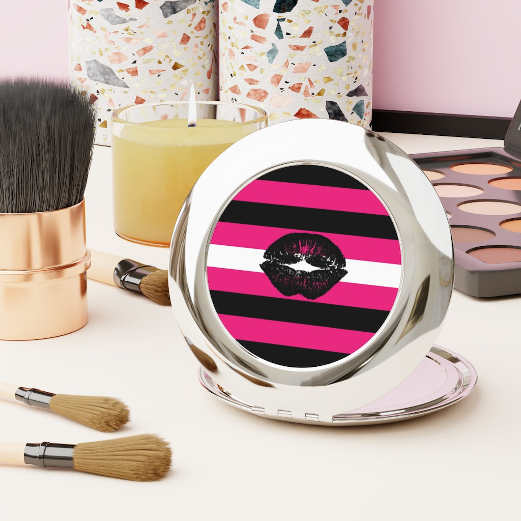 Queer Femme Pride flag Compact Travel Mirror