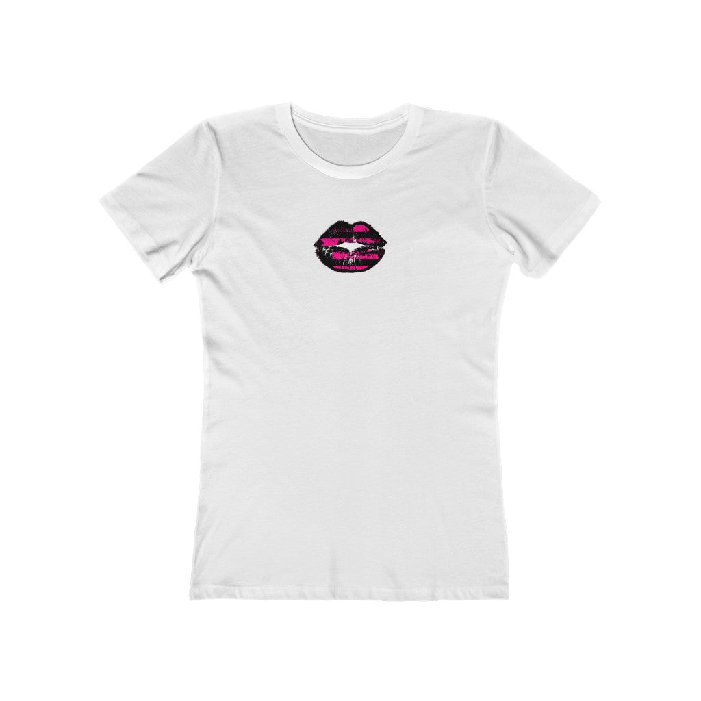 Femme-Visibility Kiss, Double Side Print T-shirt - up to 2x
