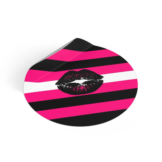 Round Vinyl Queer Femme Pride stickers - waterproof, 4 sizes