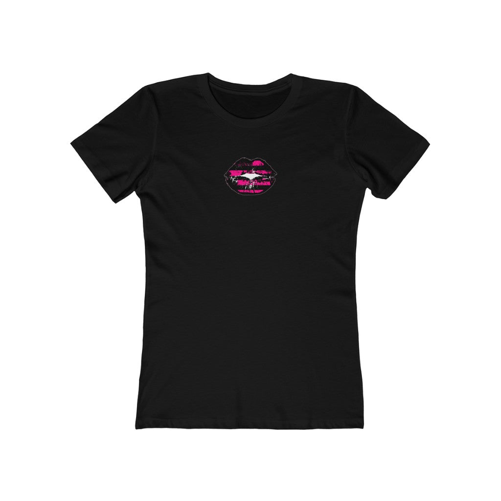 Femme-Visibility Kiss, Double Side Print T-shirt - up to 2x