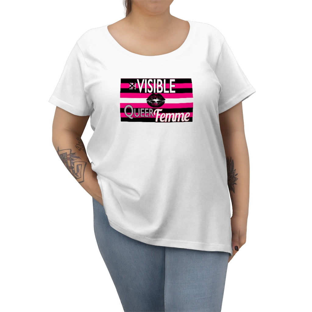 inVISIBLE Queer Femme pride t-shirt - Plus Tee, sizes 14-28