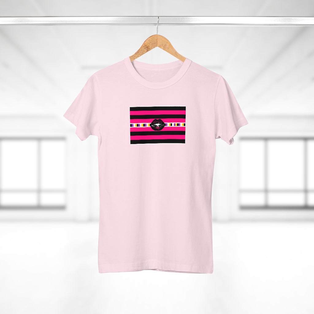 Non-Binary Queer Femme Pride Strip - Fitted Jersey T-shirt XS-2xl