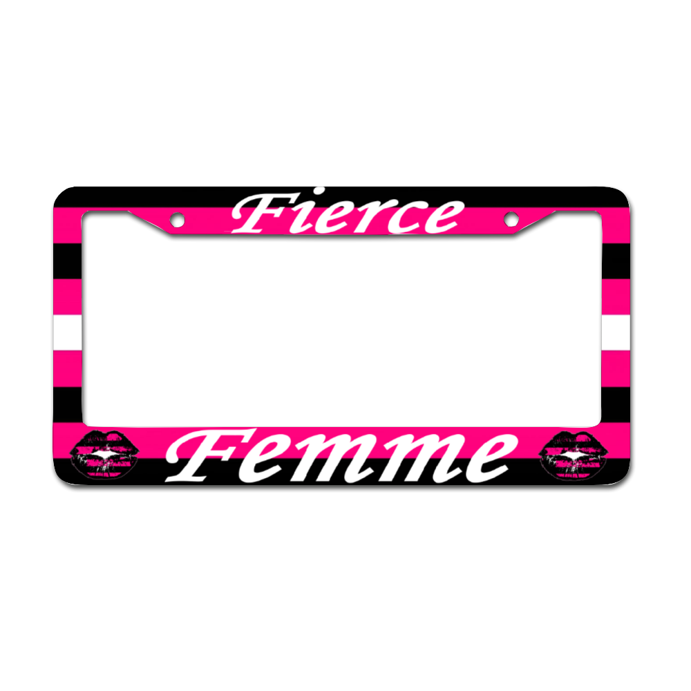 Fierce Femme Pride License Plate Cover - Anti-Theft