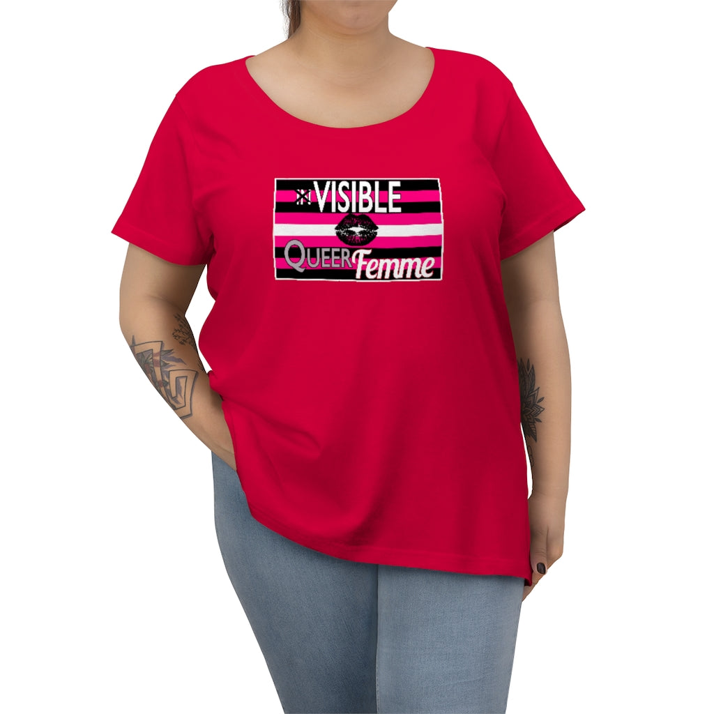 inVISIBLE Queer Femme pride t-shirt - Plus Tee, sizes 14-28